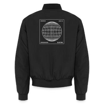 Globe Grid Electro Noir - Unisex Bomberjacke - Schwarz - Hinten - AI Model Male 185 light (185cm)