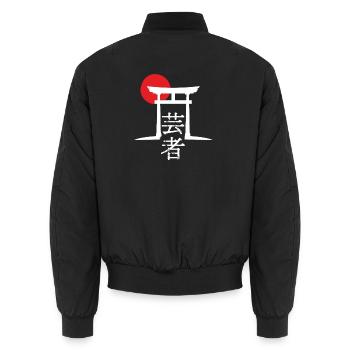 japan otaku japanisch anime asiatisch - Unisex Bomberjacke - Schwarz - Hinten - AI Model Male 185 light (185cm)
