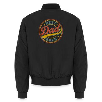 Best Dad Ever - Unisex Bomberjacke - Schwarz - Hinten - AI Model Male 185 light (185cm)