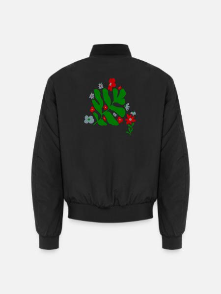 Flower - Unisex Bomberjacke - Schwarz