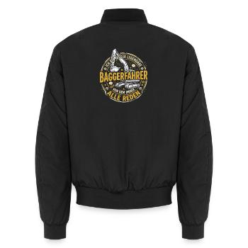 Ich Bin Dieser Legendäre Baggerfahrer Spruch Bau - Unisex Bomberjacke - Schwarz - Hinten - AI Model Male 185 light (185cm)