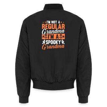 Im A Spooky Grandma Halloween Grandmother - Unisex Bomberjacke - Schwarz - Hinten - AI Model Male 185 light (185cm)