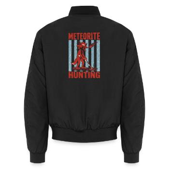  Meteoritenjagd Coyote Metalldetektion Retro - Unisex Bomberjacke - Schwarz - Hinten - AI Model Male 185 light (185cm)