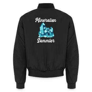 Mineralien Steine Geologie Sammler Mineral Geologe - Unisex Bomberjacke - Schwarz - Hinten - AI Model Male 185 light (185cm)