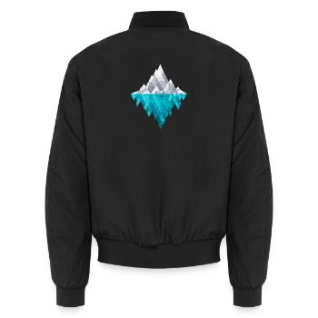 Eisiger Geometrie-Diamant - Unisex Bomberjacke - Schwarz - Hinten - AI Model Male 185 light (185cm)