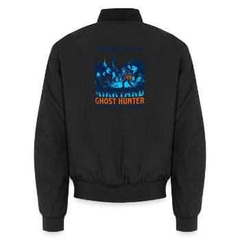 Edinburgh Scotland Kirkyard Ghost Hunter Folklore - Unisex Bomberjacke - Schwarz - Hinten - AI Model Male 185 light (185cm)