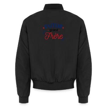 Future Big Brother - Zukunft Big Brother Ankündigung - Unisex Bomberjacke - Schwarz - Hinten - AI Model Male 185 light (185cm)