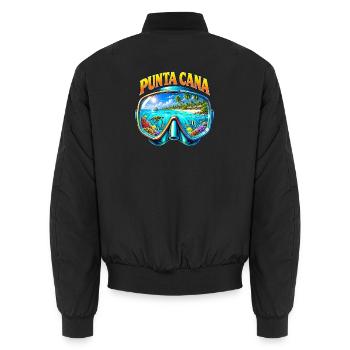 Punta Cana Tauchen Schnorcheln Karibik Urlaub - Unisex Bomberjacke - Schwarz - Hinten - AI Model Male 185 light (185cm)