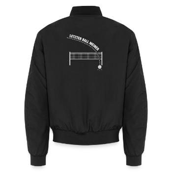 Letzter Ball meiner Padel Tennis Spieler Spruch Sh - Unisex Bomberjacke - Schwarz - Hinten - AI Model Male 185 light (185cm)