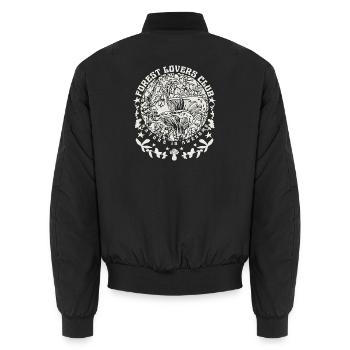 WALDLIEBHABERCLUB - Unisex Bomberjacke - Schwarz - Hinten - AI Model Male 185 light (185cm)