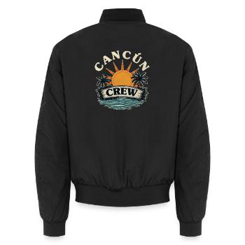 Cancún Crew - Unisex Bomberjacke - Schwarz - Hinten - AI Model Male 185 light (185cm)