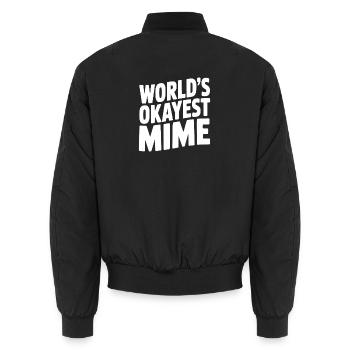 Der beste Pantomime der Welt - Unisex Bomberjacke - Schwarz - Hinten - AI Model Male 185 light (185cm)