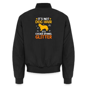 Cocker Spaniel - Unisex Bomberjacke - Schwarz - Hinten - AI Model Male 185 light (185cm)