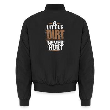  A Little Dirt Never Hurt Off Road Mudding Present - Unisex Bomberjacke - Schwarz - Hinten - AI Model Male 185 light (185cm)