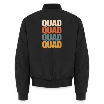  ATV Quad Biker Vintage Four Wheeler Offroad - Unisex Bomberjacke - Schwarz - Hinten - AI Model Male 185 light (185cm)
