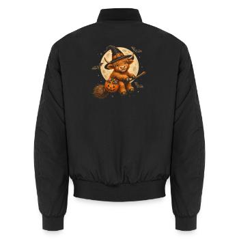 Hochlandkuh Hexe Halloween Hochlandkuh - Unisex Bomberjacke - Schwarz - Hinten - AI Model Male 185 light (185cm)