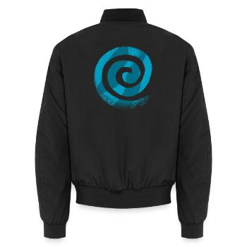 Spirale - Unisex Bomberjacke - Schwarz - Hinten - AI Model Male 185 light (185cm)
