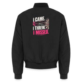 I Came I Threw I Missed - Unisex Bomberjacke - Schwarz - Hinten - AI Model Male 185 light (185cm)