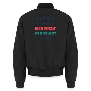 Die E-Mail schreibt sich nicht von selbst Büro - Unisex Bomberjacke - Schwarz - Hinten - AI Model Male 185 light (185cm)