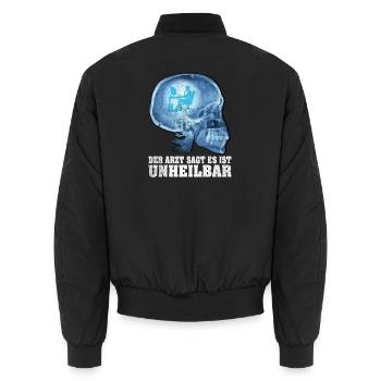 Computer PC Nerd Informatiker Lustiger Spruch - Unisex Bomberjacke - Schwarz - Hinten - AI Model Male 185 light (185cm)