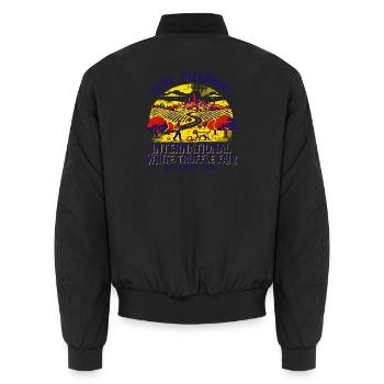 Alba Piedmont International White Truffle Fair - Unisex Bomberjacke - Schwarz - Hinten - AI Model Male 185 light (185cm)