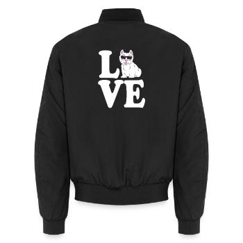 West Highland Terrier - Unisex Bomberjacke - Schwarz - Hinten - AI Model Male 185 light (185cm)