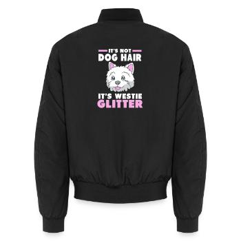 West Highland Terrier - Unisex Bomberjacke - Schwarz - Hinten - AI Model Male 185 light (185cm)