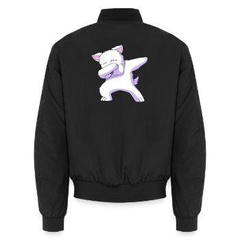 West Highland Terrier - Unisex Bomberjacke - Schwarz - Hinten - AI Model Male 185 light (185cm)