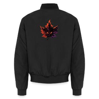 Evil Canadian Maple Leaf - Unisex Bomberjacke - Schwarz - Hinten - AI Model Male 185 light (185cm)