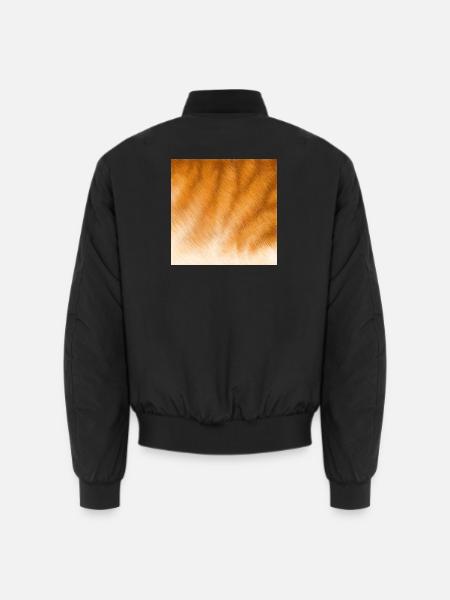 Orangetiger Fellmuster - Unisex Bomberjacke - Schwarz