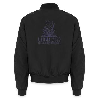 Werdende Uroma 2027 Neues Kapitel beginnt - Unisex Bomberjacke - Schwarz - Hinten - AI Model Male 185 light (185cm)