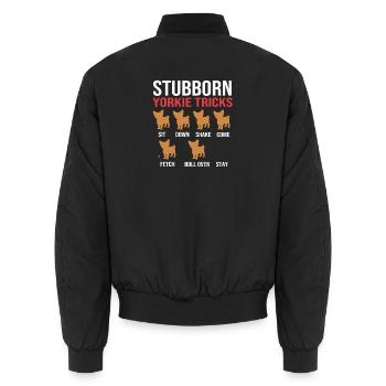 Yorkshire Terrier - Unisex Bomberjacke - Schwarz - Hinten - AI Model Male 185 light (185cm)