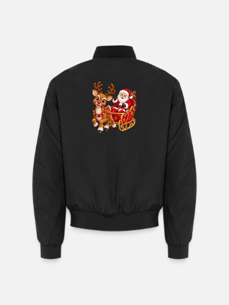 Weihnachtsmann - Unisex Bomberjacke - Schwarz