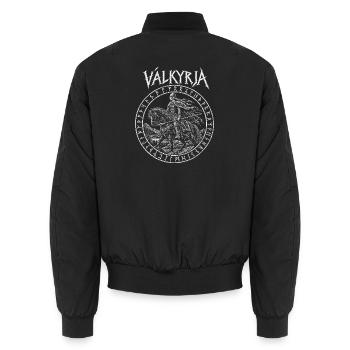 Valkyrja – Reiterin der Gefallenen - Unisex Bomberjacke - Schwarz - Hinten - AI Model Male 185 light (185cm)