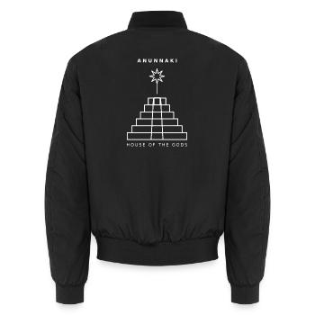 Anunnaki-Haus der Götter - Unisex Bomberjacke - Schwarz - Hinten - AI Model Male 185 light (185cm)