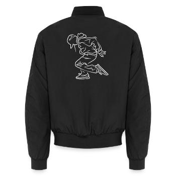 Breakdancer - Unisex Bomberjacke - Schwarz - Hinten - AI Model Male 185 light (185cm)