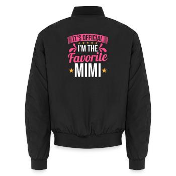 Favorite Grandma Nana Mimi Gigi Grammy Grandmother - Unisex Bomberjacke - Schwarz - Hinten - AI Model Male 185 light (185cm)
