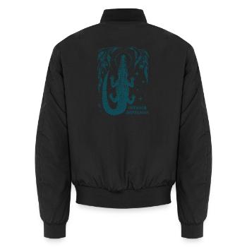 Australien Krokodil Wildnis - Unisex Bomberjacke - Schwarz - Hinten - AI Model Male 185 light (185cm)