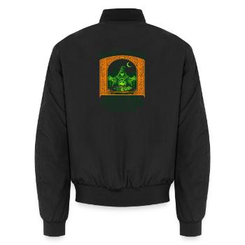 Carpathian Magic Tarot Reader Sighișoara - Unisex Bomberjacke - Schwarz - Hinten - AI Model Male 185 light (185cm)