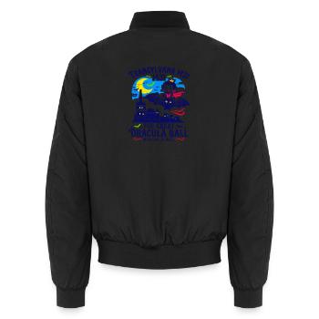 Transulvana 1431 The Great Dracula Ball - Unisex Bomberjacke - Schwarz - Hinten - AI Model Male 185 light (185cm)