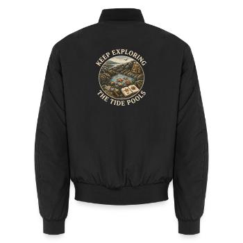 Keep Exploring The Tide Pools Tide Pool - Unisex Bomberjacke - Schwarz - Hinten - AI Model Male 185 light (185cm)
