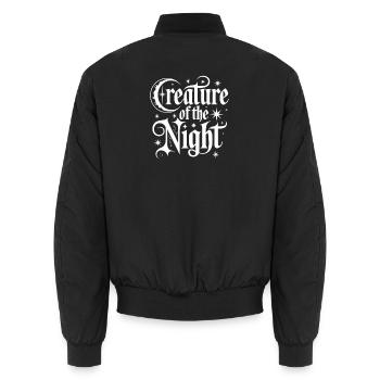  Creature Of The Night Mystische Nachtwesen Sterne - Unisex Bomberjacke - Schwarz - Hinten - AI Model Male 185 light (185cm)