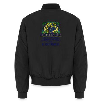 Munich Bavaria Life Is Too Short Drink Bad - Unisex Bomberjacke - Schwarz - Hinten - AI Model Male 185 light (185cm)