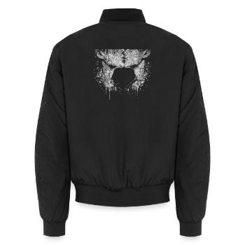 Lesbische Liebe Frauen Kuss Grunge Kunst - Unisex Bomberjacke - Schwarz - Hinten - AI Model Male 185 light (185cm)