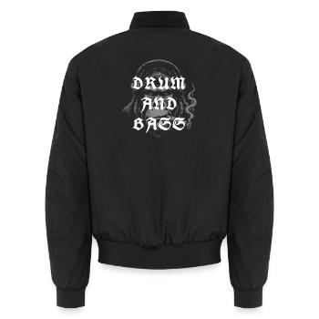 Gorilla Drum and Bass - Unisex Bomberjacke - Schwarz - Hinten - AI Model Male 185 light (185cm)
