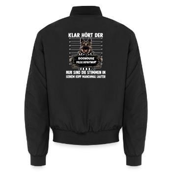Deutscher Schäferhund Hundebesitzer T Schäferhund - Unisex Bomberjacke - Schwarz - Hinten - AI Model Male 185 light (185cm)