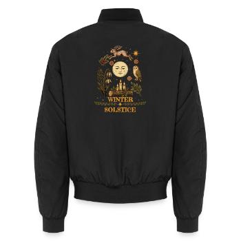 Wintersonnenwende Weihnachtsmond Heidnisches Weihnachtsfest - Unisex Bomberjacke - Schwarz - Hinten - AI Model Male 185 light (185cm)
