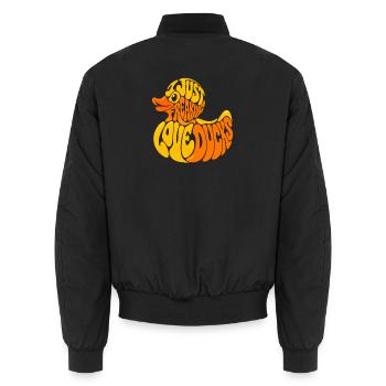 Psychedelische Entenliebe - Unisex Bomberjacke - Schwarz - Hinten - AI Model Male 185 light (185cm)