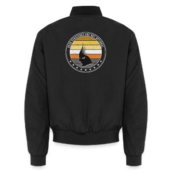 Nymphensittich - Head Scratches Are Not Optional - Unisex Bomberjacke - Schwarz - Hinten - AI Model Male 185 light (185cm)