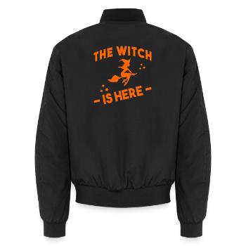 Halloween Witch - Unisex Bomberjacke - Schwarz - Hinten - AI Model Male 185 light (185cm)